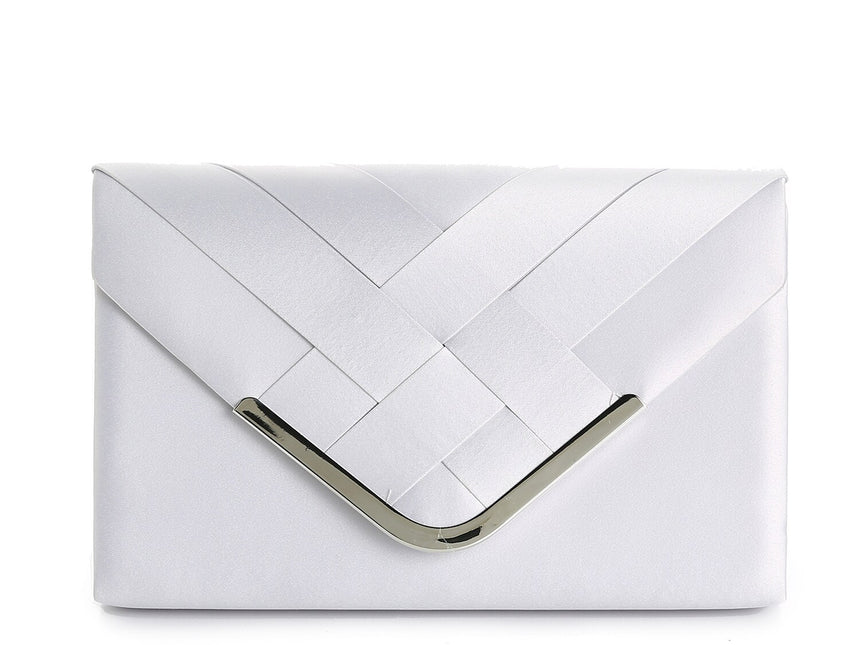 Woven Satin Clutch